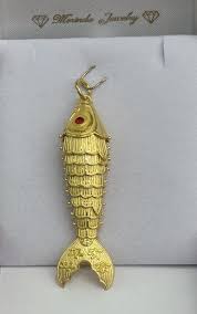 24k Pure Gold Flexible 3D Fish Charm/ Pendant. Luck, Prosperity, Good Fortune. | eBay