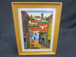 Vtg Mid Century Gouache Watercolor Signed G Rosales Mexico ...