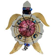 1993 LizTech Pink Glass Bead Turtle Brooch Signed, K395. For ...