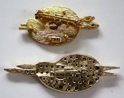 Vintage Lot 2 Goldtone & Rhinestone Artist's Palette Pins ...