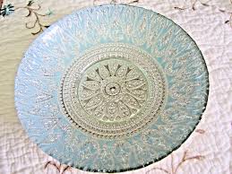 Unknown Silver and Aqua Bowl | eBay