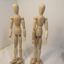 2 Wooden Mannequins - Craft - Wood - Shapes - Display Models ...