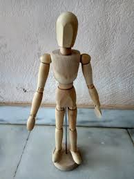 Artist's Dummy Wooden Manequin Standing Wooden Base 12 ...