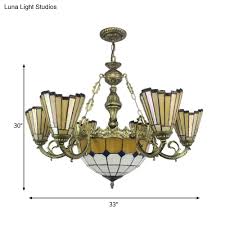 Villa Shuttlecock Chandelier: Vintage Tiffany Yellow Hanging ...