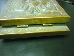 ANTIQUE IMPERIAL EAGLES SLIDE BOOKRACK ?COPPER, BRASS & WOOD /REPOSEE EAGLES | eBay