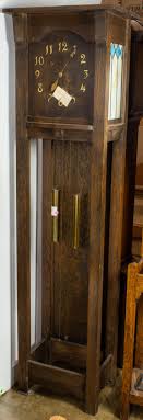 Sold at Auction: Arts and Crafts Waterbury Clock Co. oak ...