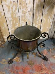 Antique Wrought Iron / COPPER PLANTER BOILER / Copper ...