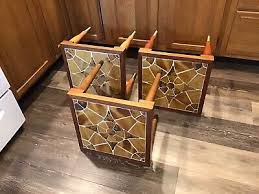 FABULOUS Mid Century Modern Mosaic Tile Teak Wood NESTING ...