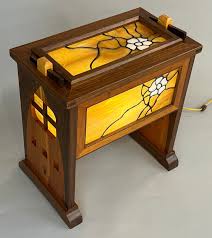 Artisan Lamp Table - Arts & Crafts Style Wooden Lamp Table ...