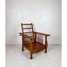Early 20th Century Oak Morris Child's Chair | Chairish