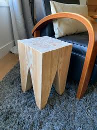 Timber Accent Table or Stool / Solid Hardwood / 18" Tall / 11.5 ...