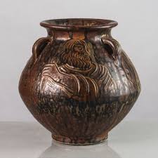 Jais Nielsen for Royal Copenhagen, stoneware urn with Sung ...