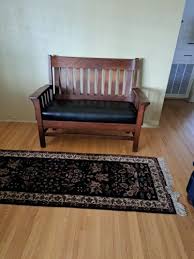 SUPERB ANTIQUE GUSTAV STICKLEY EVEN ARM SETTLE W7539 SALE SALE SALE | eBay