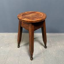 English Arts and Crafts Stools, Set of 4 for sale at Pamono