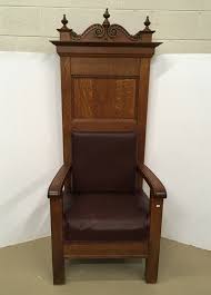 Sold at Auction: ANTIQUE OAK PULPIT CHAIR