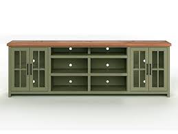Bridgevine Home Vineyard Modern Farmhouse 96 inch TV Stand Console Entertainment Center, Accommodates TVs up to 100 inches, Fully Assembled, Poplar Solid Wood, Sage Green and Fruitwood Finish : Home & Kitchen - Amazon.com