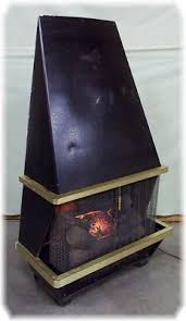 RETRO Black Fireplace Porcelain 60s 70s Electric Flame ...