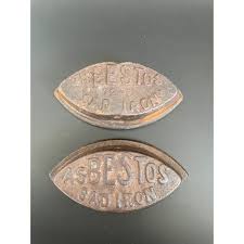 Antique Asbestos Sad Iron Handle Cover With Two Cast Iron ...