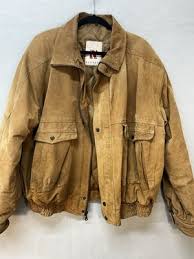VTG Barneys Leather Suede Bomber Jacket Full Zip Quilt ...