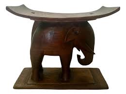 African Ashanti Royal Elephant Hard Wood Stool (Asante Esona ...