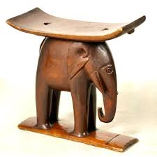 1930s African Ashanti Large Wood Elephant Stool | Chairish