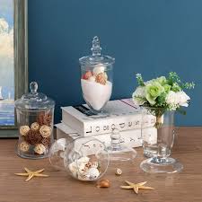 Set of 4 Small Clear Glass Apothecary Jars/Candy Buffet ...