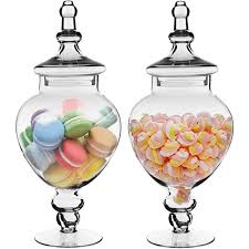 Glass Candy Apothecary Jars for Dessert, Chocolate and ...