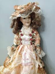 Vintage Tall Porcelain Doll With Victorian | Mercari