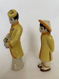 Ceramic Arts Studio Madison Wis. Asian Drummer and Admiring Boy Figurine EUC | eBay