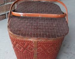 Mid-century Redman Picnic Basket - Etsy
