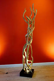 Solid Wood Floor Lamp Liane 200 cm Driftwood Root Wood ...