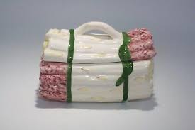 NEUWIRTH Hand Painted Ceramic Asparagus Lidded Serving Dish Made in Portugal. | eBay