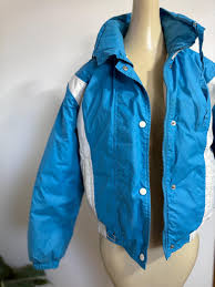 70's Goose Down Alpine Designs Ski Jacket Blue White Color ...