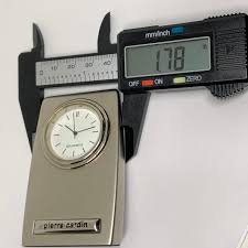 Pierre Cardin mini clock silver tone Quartz white... | Depop