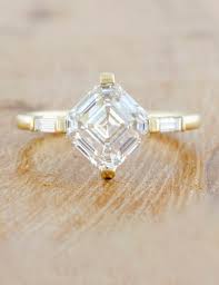 Nadia - Modern Asscher Cut Diamond Engagement Ring – Ken ...