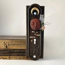 Dream Goddess Assemblage Art. Found Object Folk Art With Vintage Finds. Antique Door Plate Mixed Media Collage Wall Hanging. - Etsy