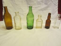 VTG Set of 6 COLLECTIBLE BOTTLES Glass, Each Different, Can ...