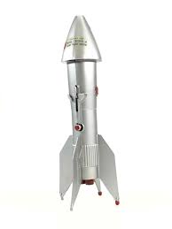 Lot - 1950s Astro Mfg. Die-Cast Mechanical Rocket Bank