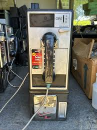 Vintage Black Phone Booth Payphone Push Button Telephone GTE ...
