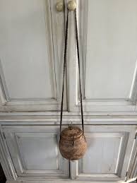 Vintage Hand Carved Gourd Purse Leather Strap Boho Hippie Crossbody Purse | eBay