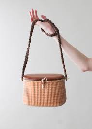 Vintage 1970s Wicker Basket Purse - Raleigh Vintage