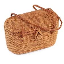 Handmade Round Ata Bali High Quality Rattan Mango Bag, Order Now – Angie Wood Creations