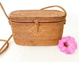 Small Hawaiian Grass Woven Cross-body Purse / Grass Woven Purse / Summer Cross Body Bag - Etsy