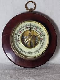 Vintage ATCO Germany Mahogany Cased Beveled Glass Barometer | eBay