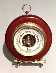 Vintage Stellar Barometer West Germany Wooden Metal Ship's Wheel Metal Face Old | eBay