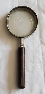 Antique Wooden Handle Magnifier Concave Lens | eBay