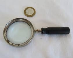 Vintage Magnifying Glass/quizzing Glass With Black Handle ...