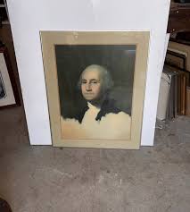 1940s Painting of George Washington With Frame- Pastel ...