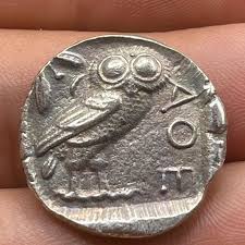 Very Rare Ancient Greek Athens Attica Owl Bronze Coated Old ...