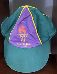 1996 Atlanta Olympics Logo Green Hat Yellow Accent Olympic ...